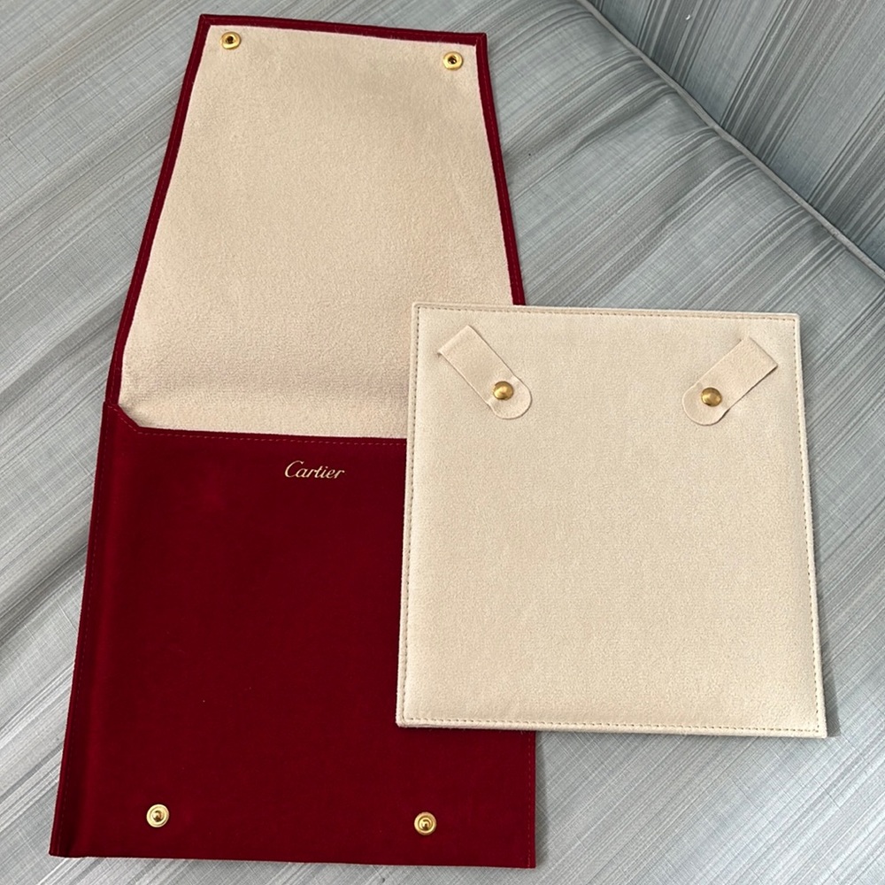 Authentic Cartier Microsuede Necklace travel/presentation holder - EUC